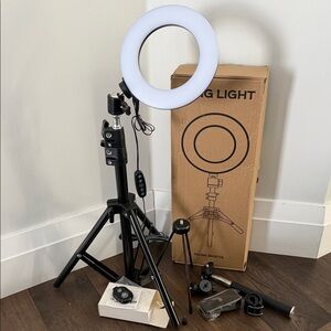 LED Ring Light with Tripod Stand - White Light
